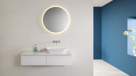 Geberit ONE lay-on washbasin with iCon cabinet Geberit ONE lay-on washbasin with iCon cabinet