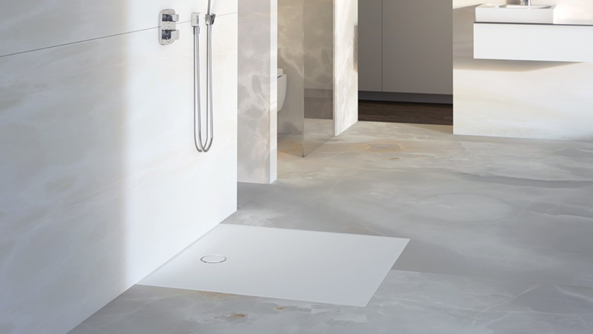 Bathroom with Geberit shower surface Setaplano Bathroom with Geberit shower surface Setaplano