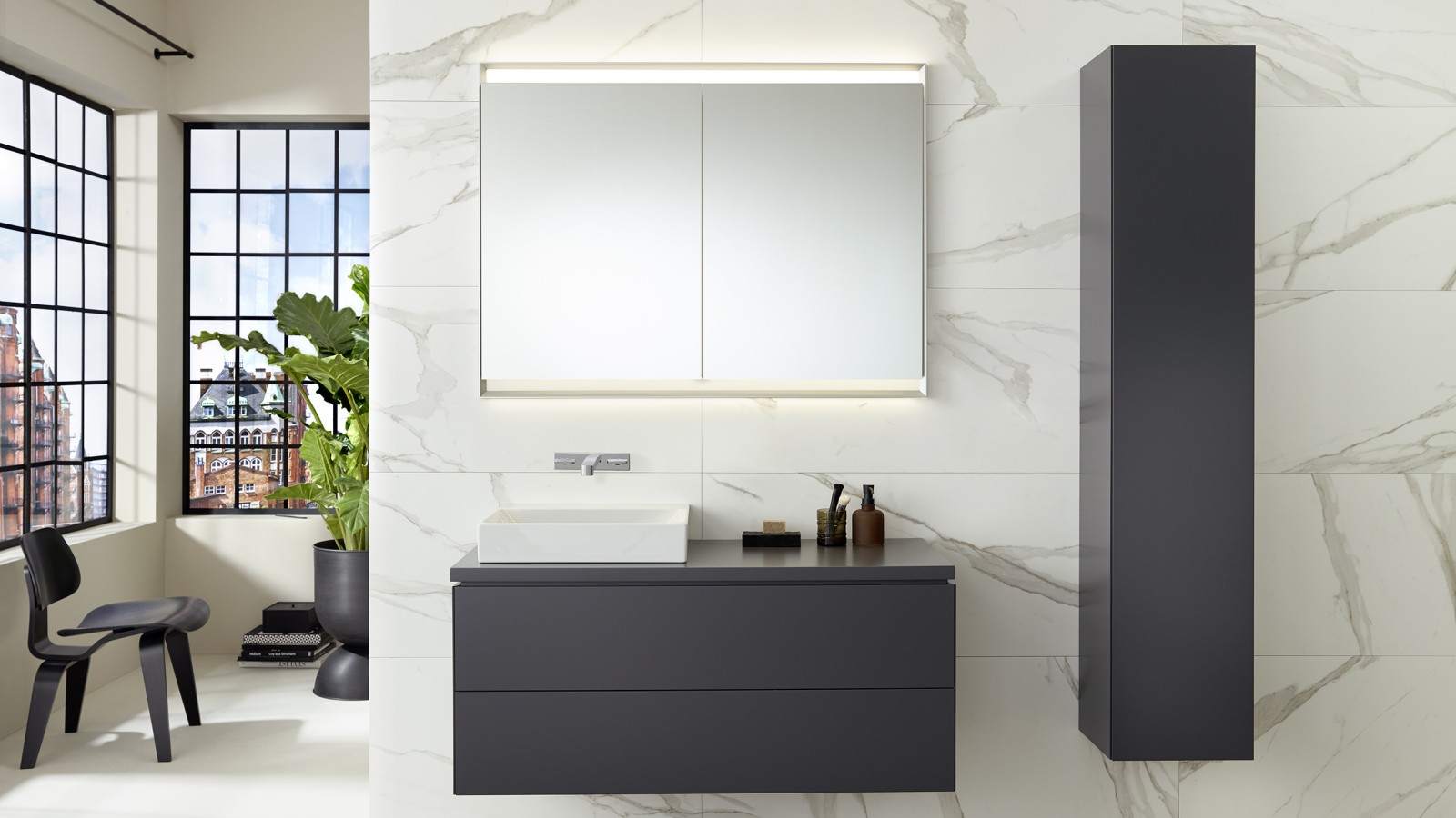 Geberit ONE black-and-white bathroom Geberit ONE black-and-white bathroom