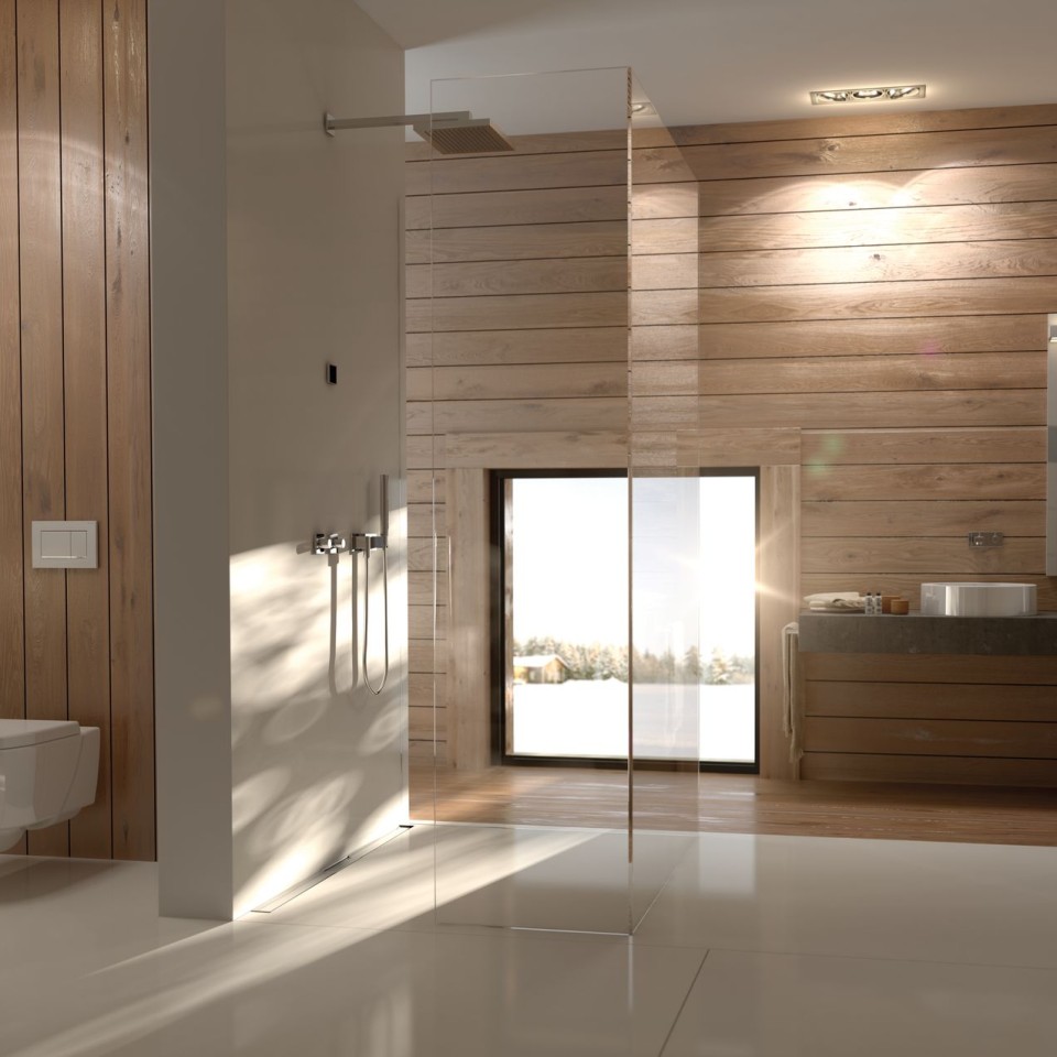 Geberit shower channels of the CleanLine series