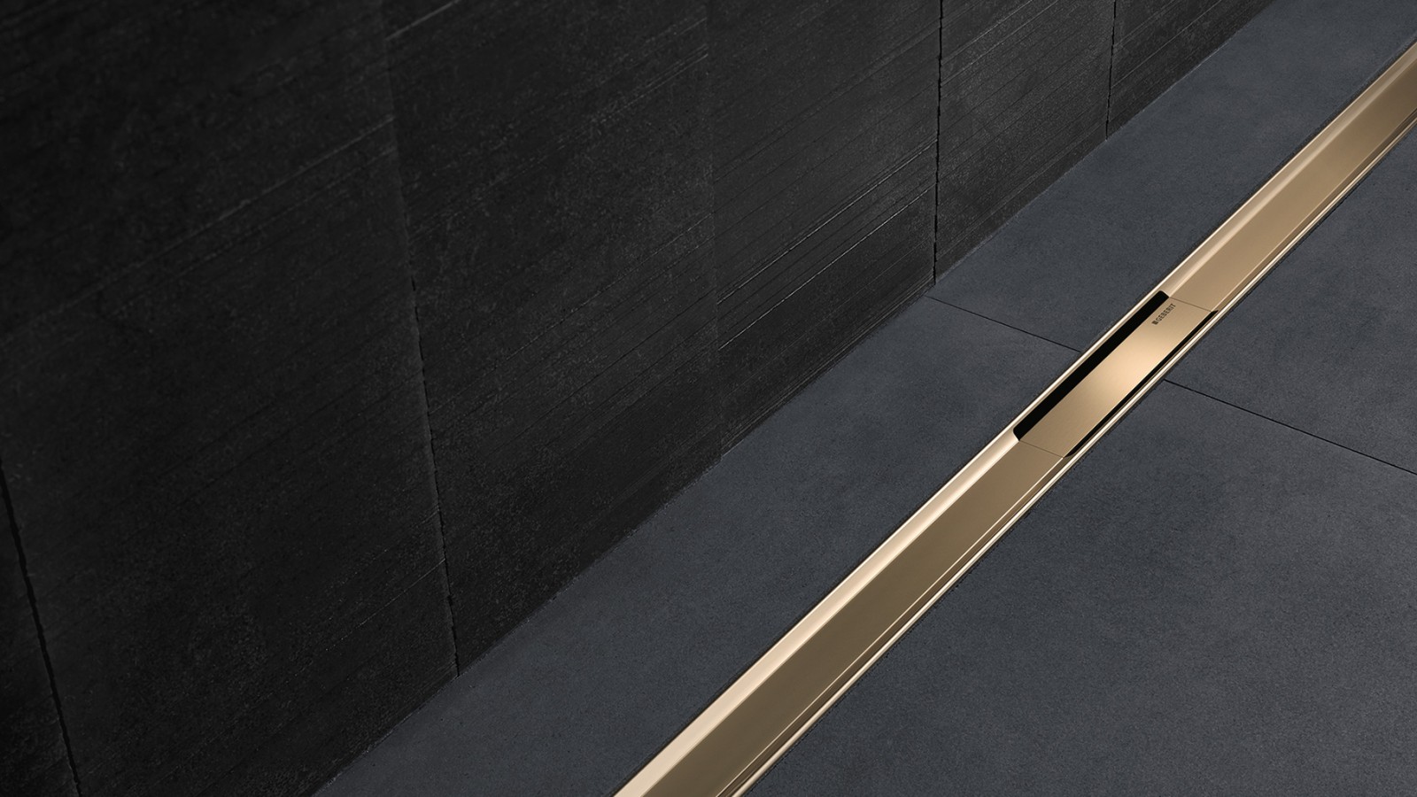Shower channel CleanLine in Champagne Shower channel CleanLine in Champagne