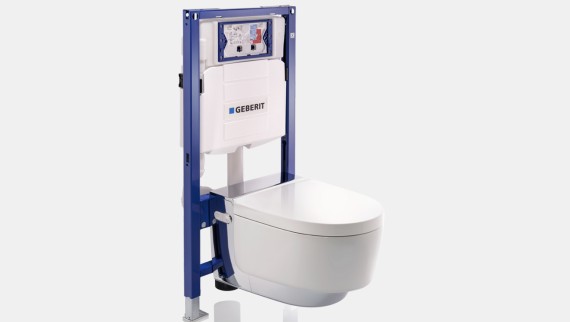 Geberit Duofix element for wall-hung WC with Geberit AquaClean Mera