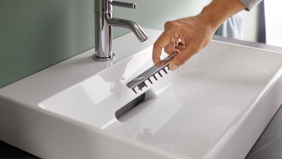 Geberit ONE washbasin with removable comb insert Geberit ONE washbasin with removable comb insert