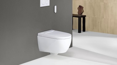Geberit AquaClean Sela in white with Sigma20 remote control