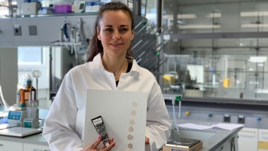 Marianne Krüger in the lab