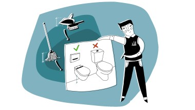 A well planned bathroom makes cleaning a breeze