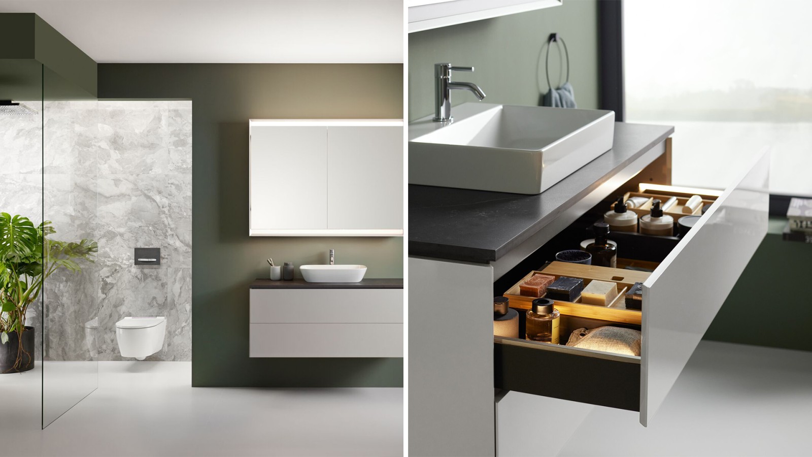 Geberit ONE bathroom with organisation system Geberit ONE bathroom with organisation system