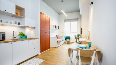 Space for everything you need: a single room at LivinnX (© Jaroslaw Kakal/Geberit) Space for everything you need: a single room at LivinnX (© Jaroslaw Kakal/Geberit)