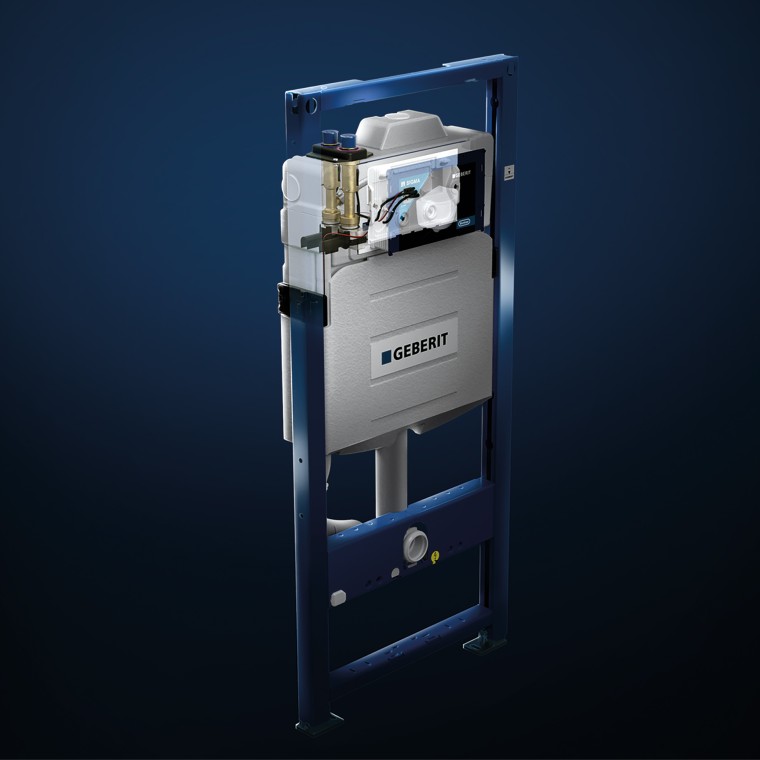 Geberit Sigma concealed cistern with integrated hygiene flush unit. Geberit Sigma concealed cistern with integrated hygiene flush unit.