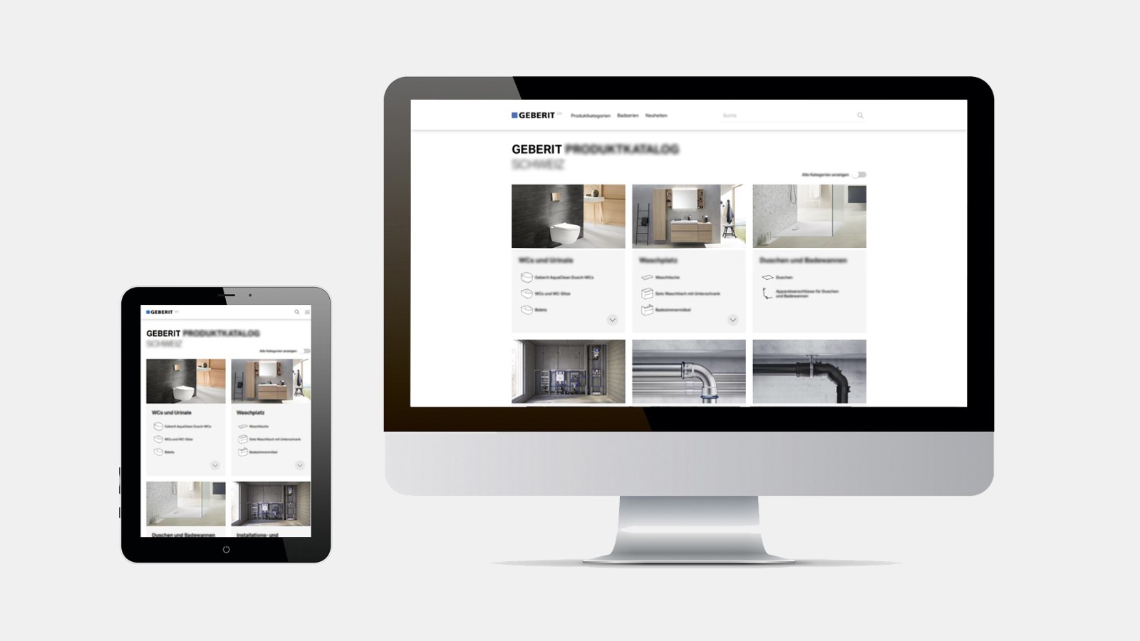 Screenshot Geberit Product Catalogue