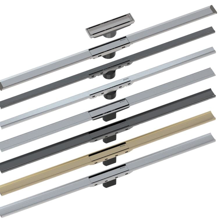 Geberit shower channels of the CleanLine series Geberit shower channels of the CleanLine series