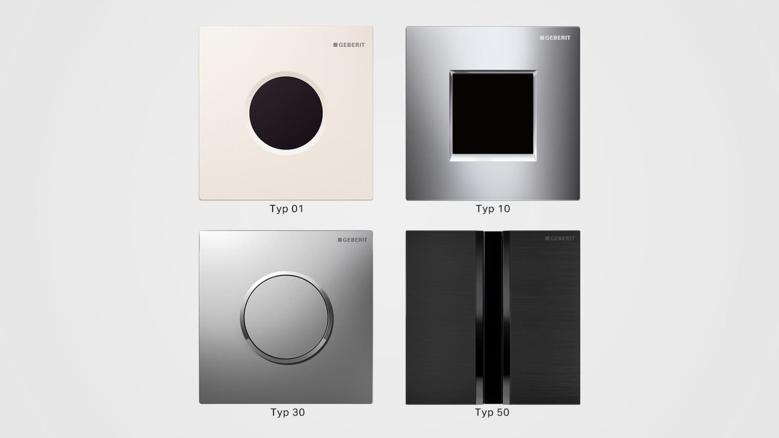 Overview of Geberit cover plates Overview of Geberit cover plates