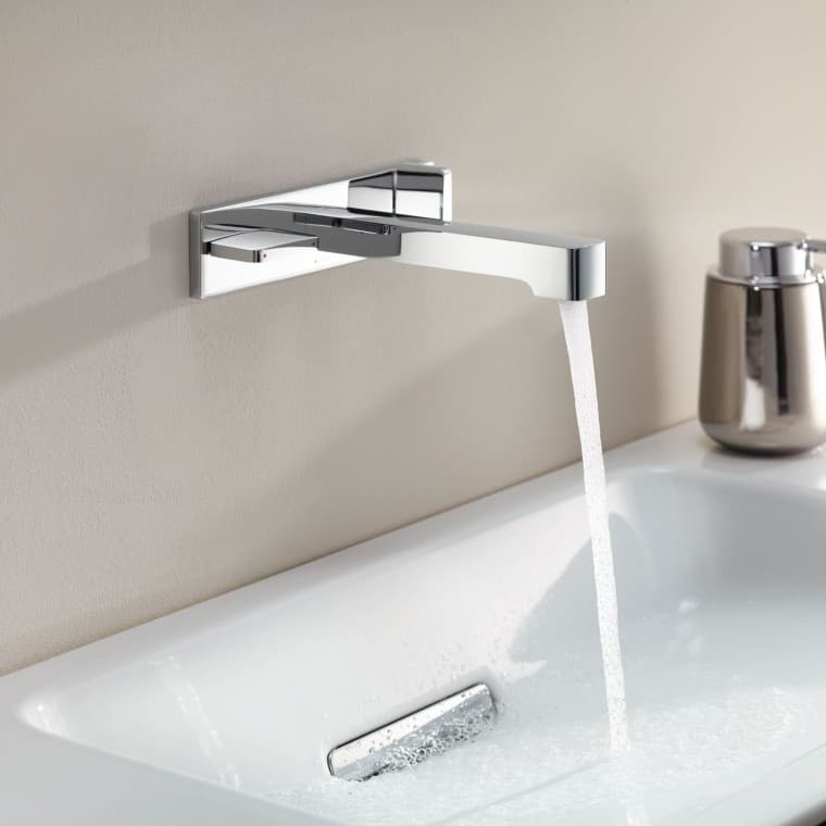 Geberit ONE wall-mounted tap for washbasins in a square design Geberit ONE wall-mounted tap for washbasins in a square design
