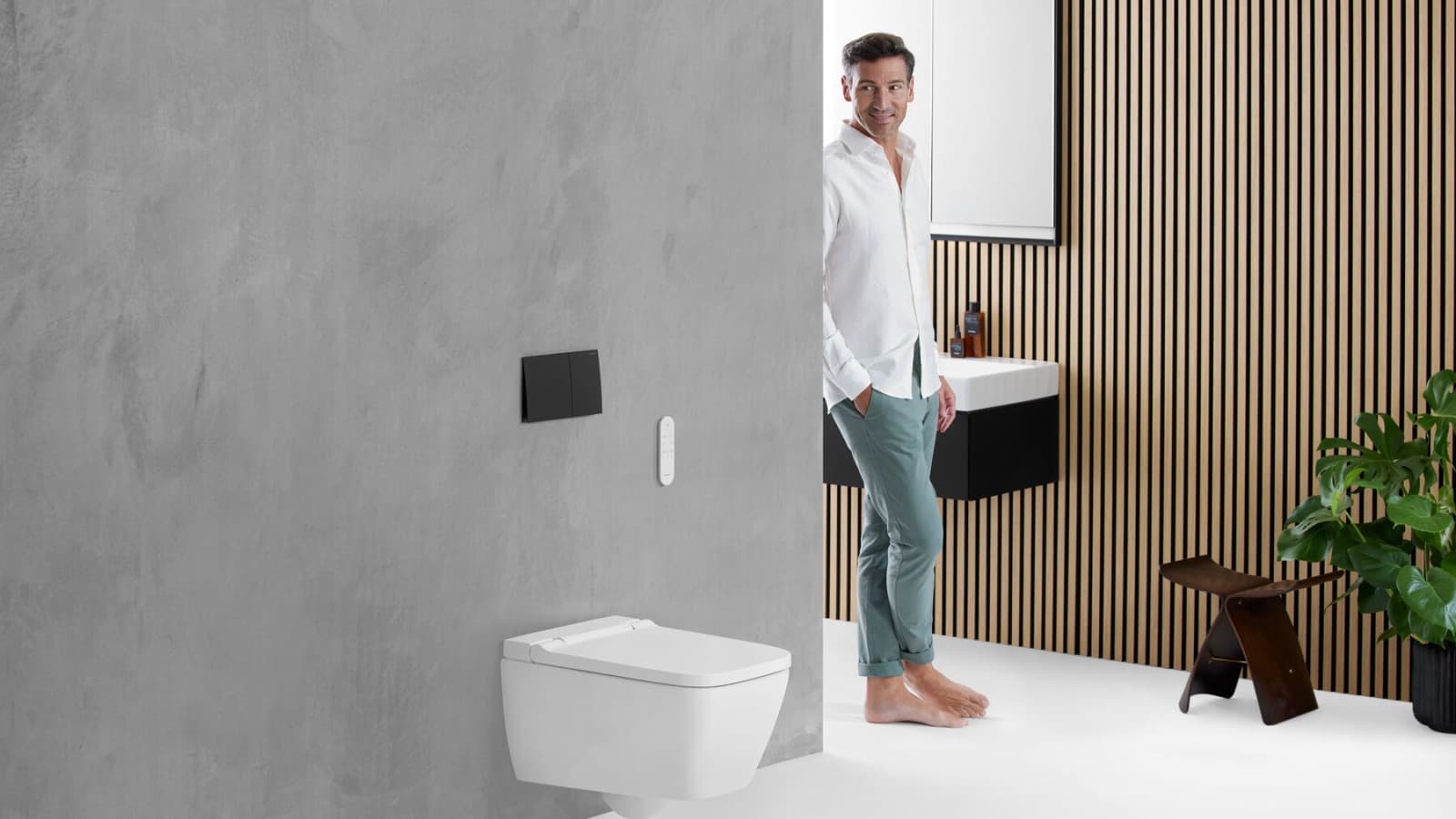 Geberit bathroom with Geberit AquaClean Sela Geberit bathroom with Geberit AquaClean Sela