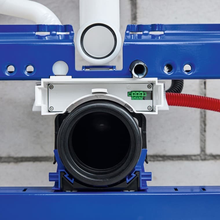 The electrically skilled person installs the electrical conduit pipe and connects the intermediate bottom to the power supply system The electrically skilled person installs the electrical conduit pipe and connects the intermediate bottom to the power supply system