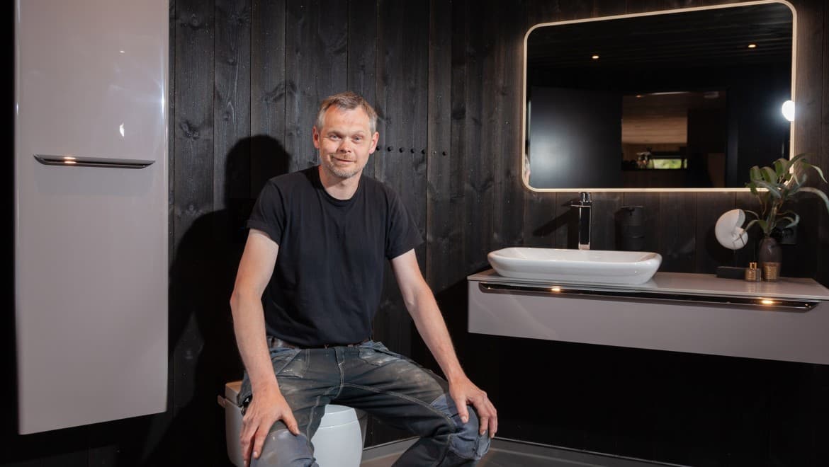 Owner and builder Knut Eivind Birkeland (© Geberit) Owner and builder Knut Eivind Birkeland (© Geberit)