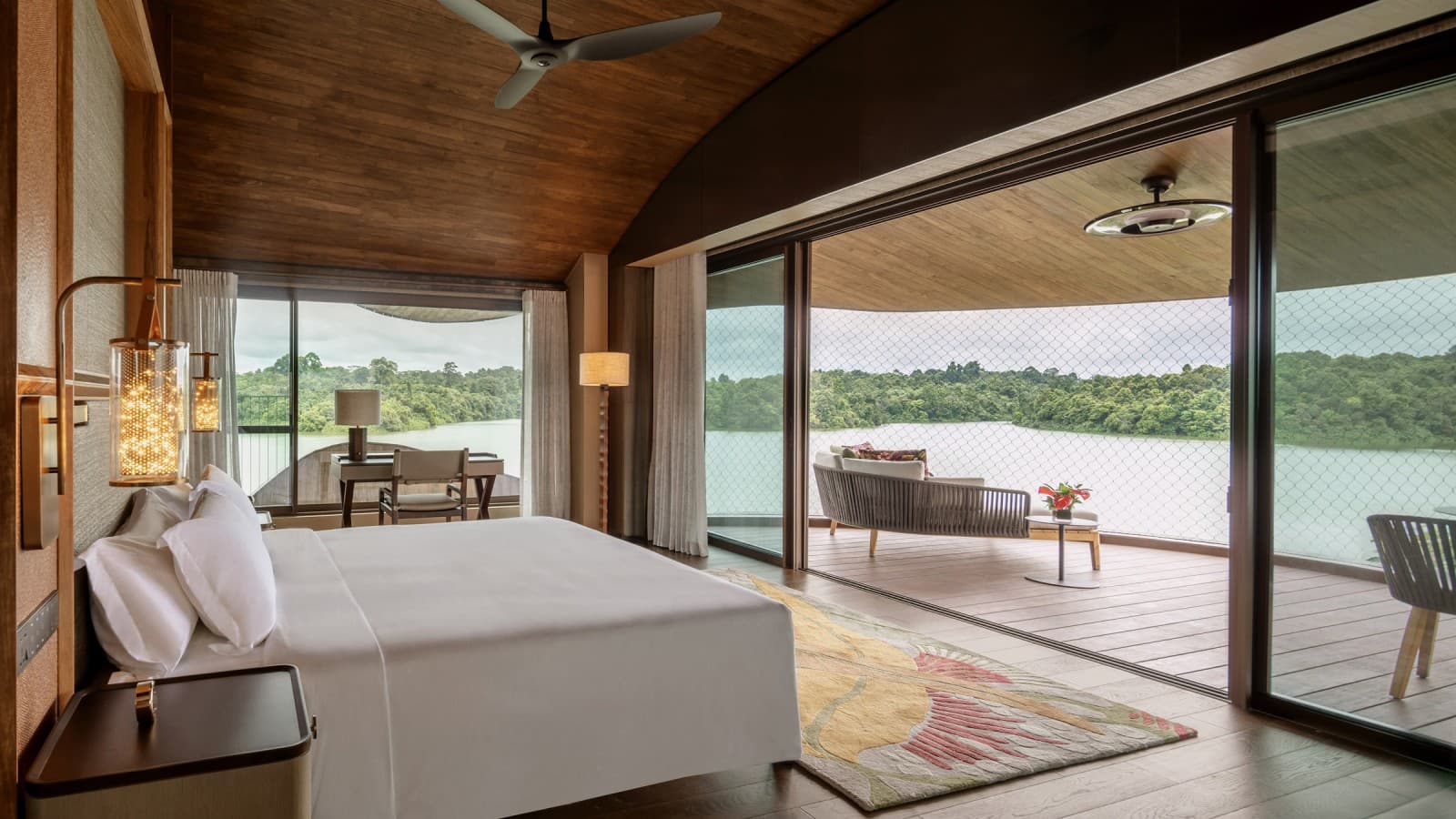 The seed pod houses offer views of water features and the jungle (© Banyan Tree) The seed pod houses offer views of water features and the jungle (© Banyan Tree)