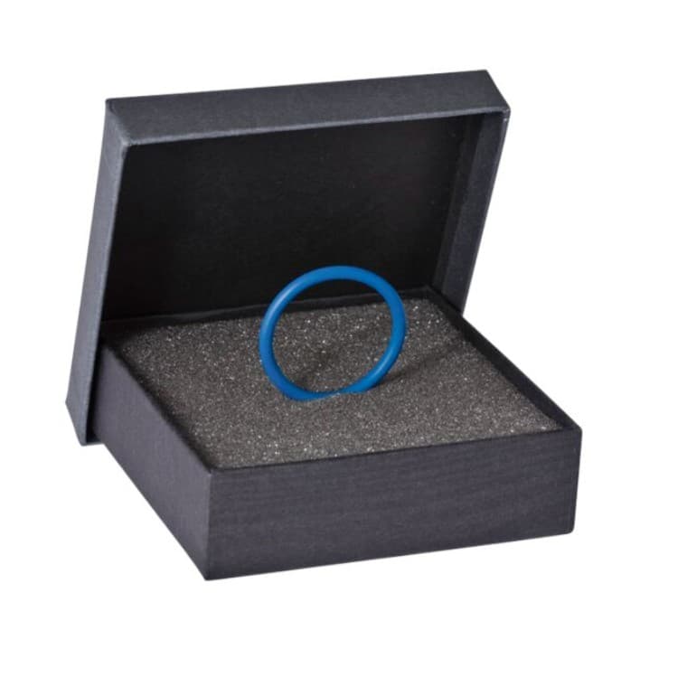 Blue seal ring in box Blue seal ring in box